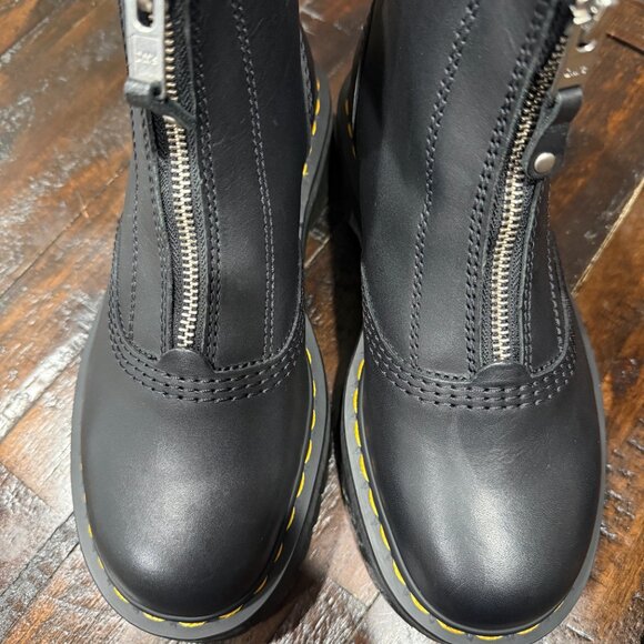 Dr Martens Jetta Boots Womens Leather Zipper Platform Chunky Sole Shoes - Picture 6 of 7